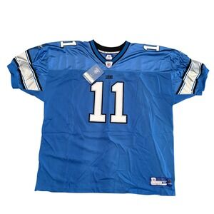 Vintage Reebok NFL Jersey Mens 3XL (Size 56) Blue Detroit Lions Williams #11 New